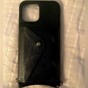 Bandolier 12 Pro Max DONNA
Side Slot Crossbody in Black/pewter.Case & dust bag.